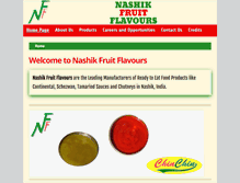 Tablet Screenshot of nashikfruitflavours.com